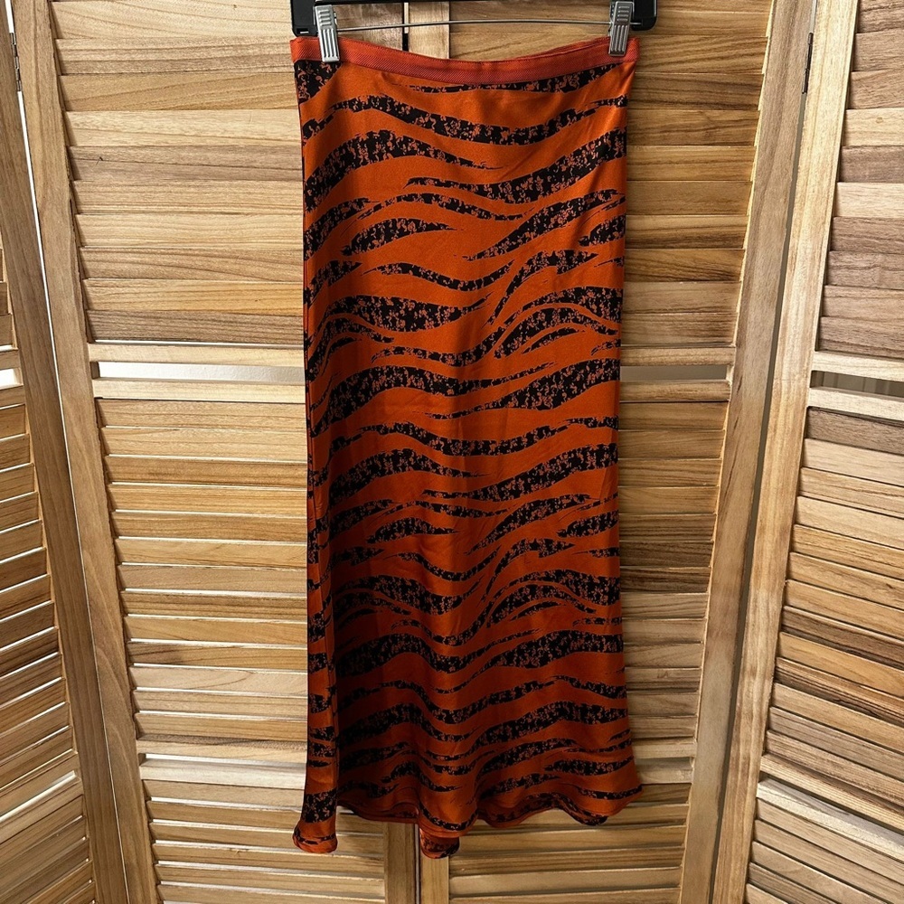 ANINE BING Bar Silk Zebra Skirt Size S - Picture 6 of 7